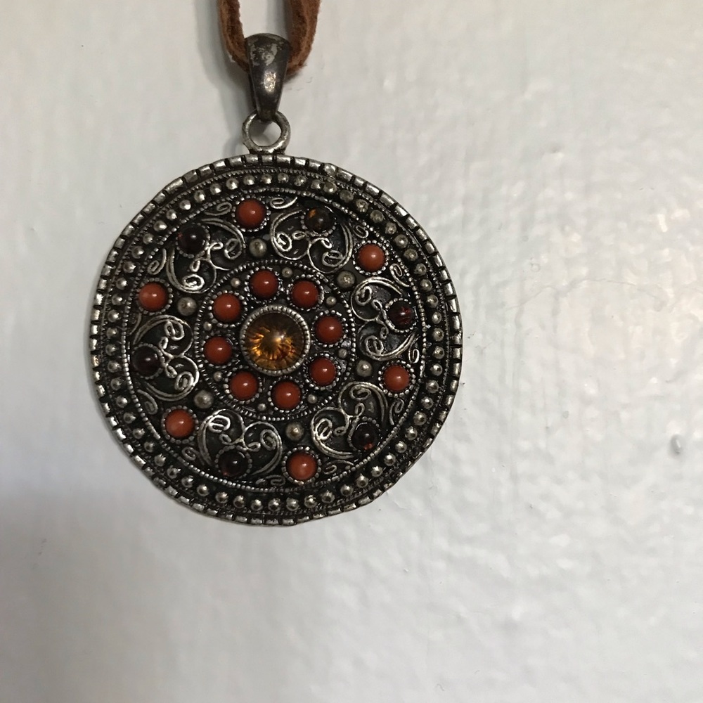 Faux Leather Statement Necklace
